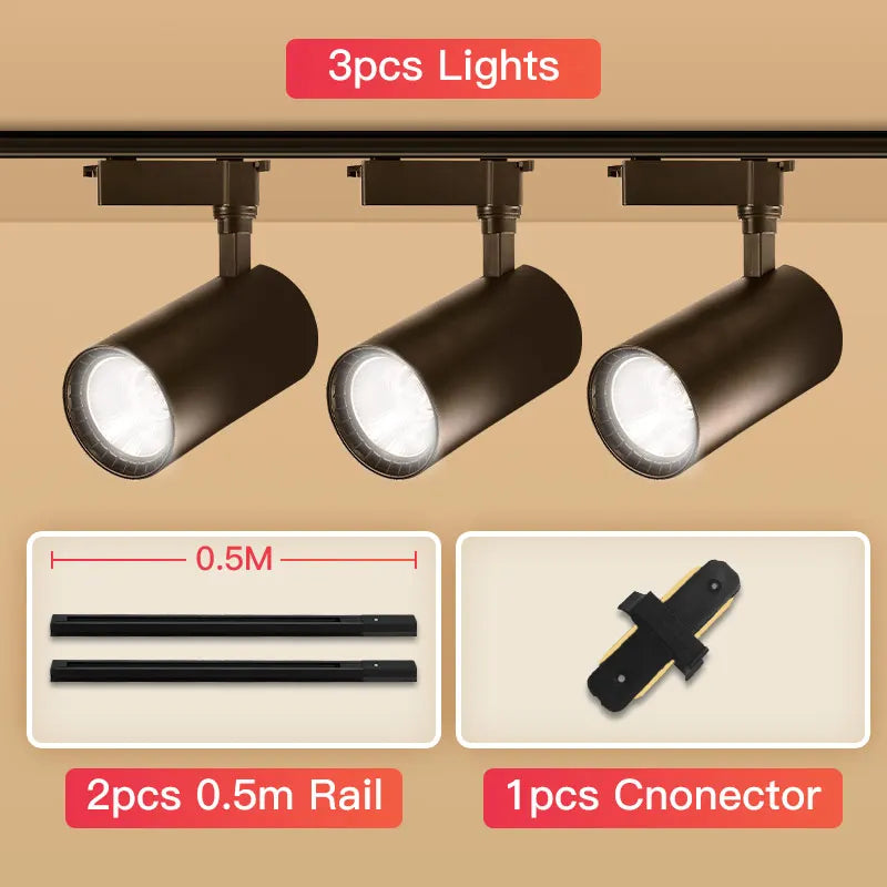 Afralia™ RGB LED Track Light Chandelier for Home and Store Lighting