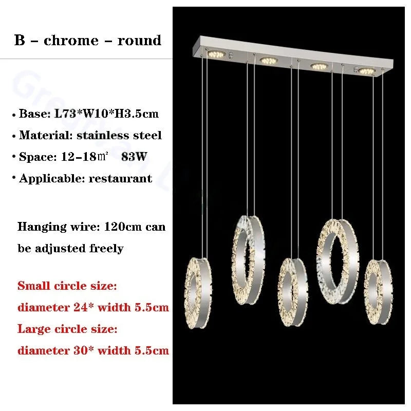 Afralia™ Luxury Nordic Crystal Pendant Light for Modern Living Room Indoor Lighting