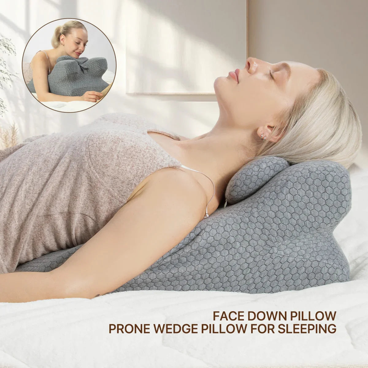 Afralia™ Memory Foam Bed Wedge Pillow for Back and Neck Pain Relief