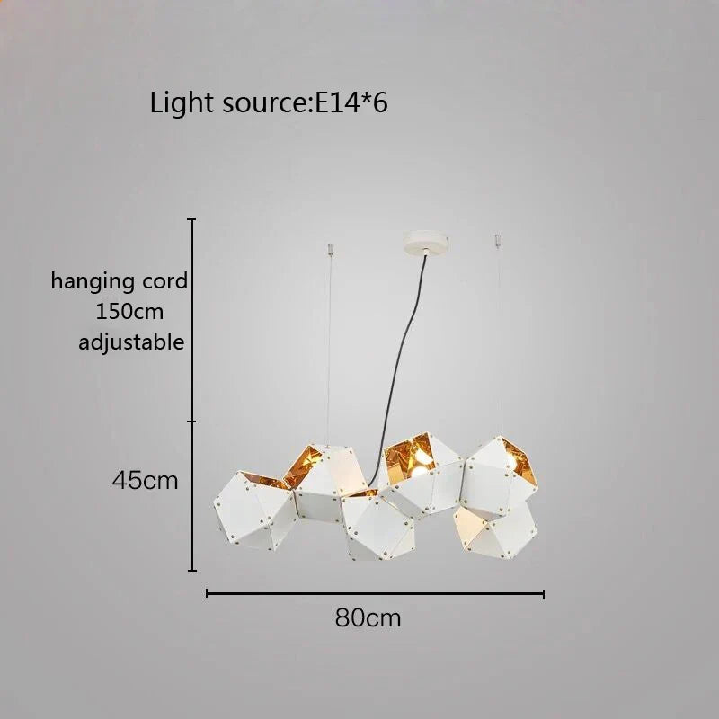 Afralia™ Cube LED Pendant Light: Art Deco Hanging Lamp for All-Match Style