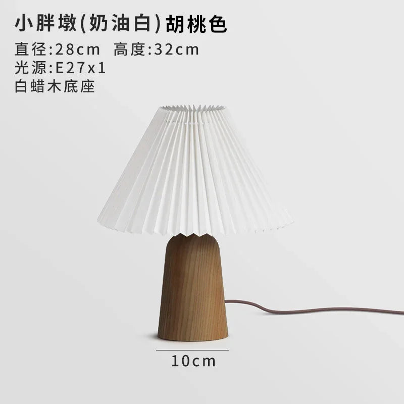 Afralia™ Mushroom Table Lamp LED Solid Wood Desk Light for Romantic Bedroom Decor