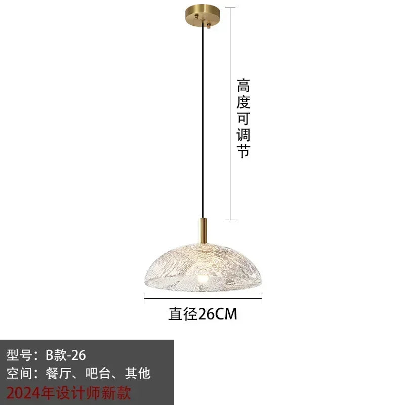 Afralia™ Glass Pendant Light: Stylish Ceiling Hanging Lamp for Home and Restaurant Decor