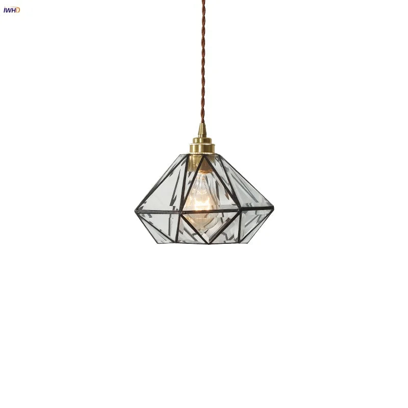 Afralia™ Glass LED Pendant Lamp: Handmade Japanese Style Adjustable Hanging Light Fixtures