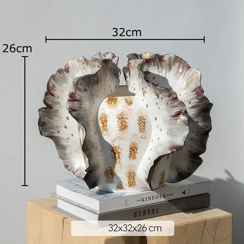 Afralia™ Colorful Wings Ceramic Vase Desk Decoration with Artificial Flowers