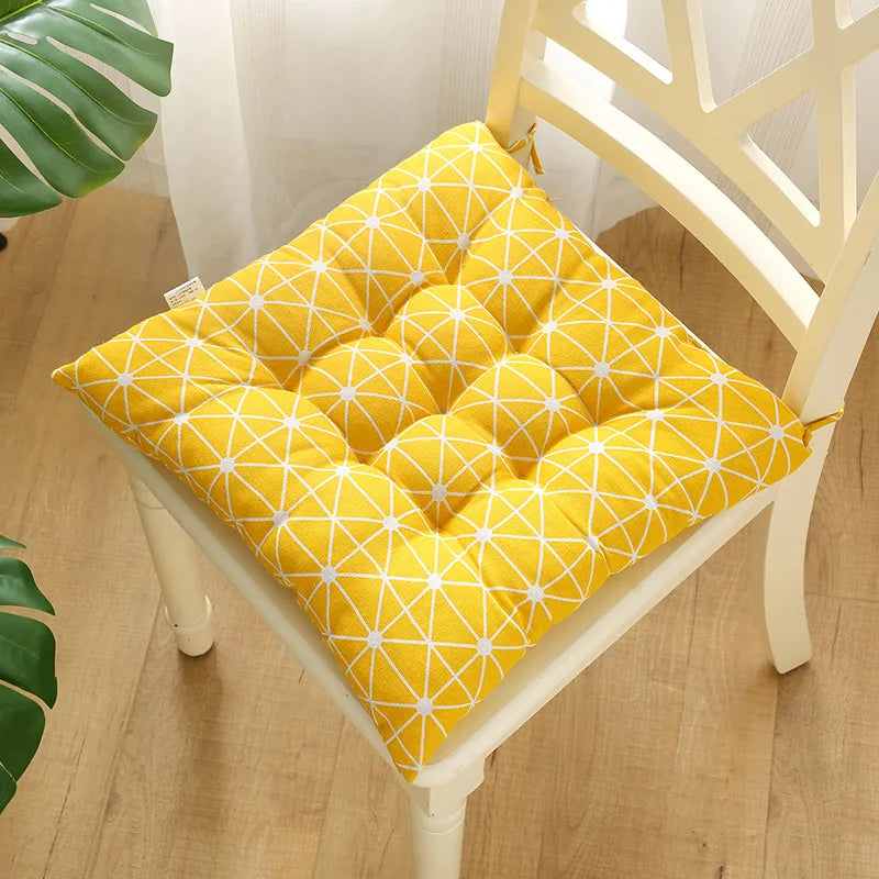 Afralia™ Square Cotton Upholstery Chair Cushion for Office, Home, Car, Garden, or Lounge