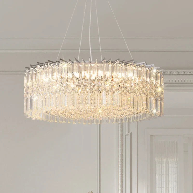 Afralia™ Crystal Chandeliers LED Ceiling Pendant Lights for Home Living Dining Room
