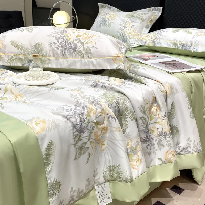 Afralia™ Silky Washed Summer Quilt - Skin-Friendly & Breathable Light Luxury Comforter
