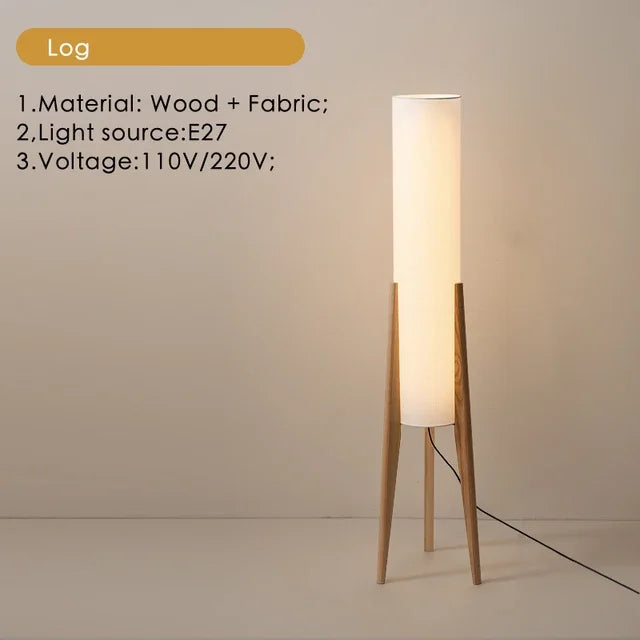 Afralia™ Zen Floor Lamp, Japanese Minimalist Style for Living Room, Bedroom, and Sofa