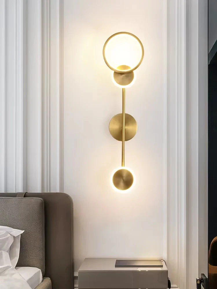 Afralia™ Brass LED Wall Light: Modern Nordic Decor Sconce for Kitchen, Bedroom, Living Room