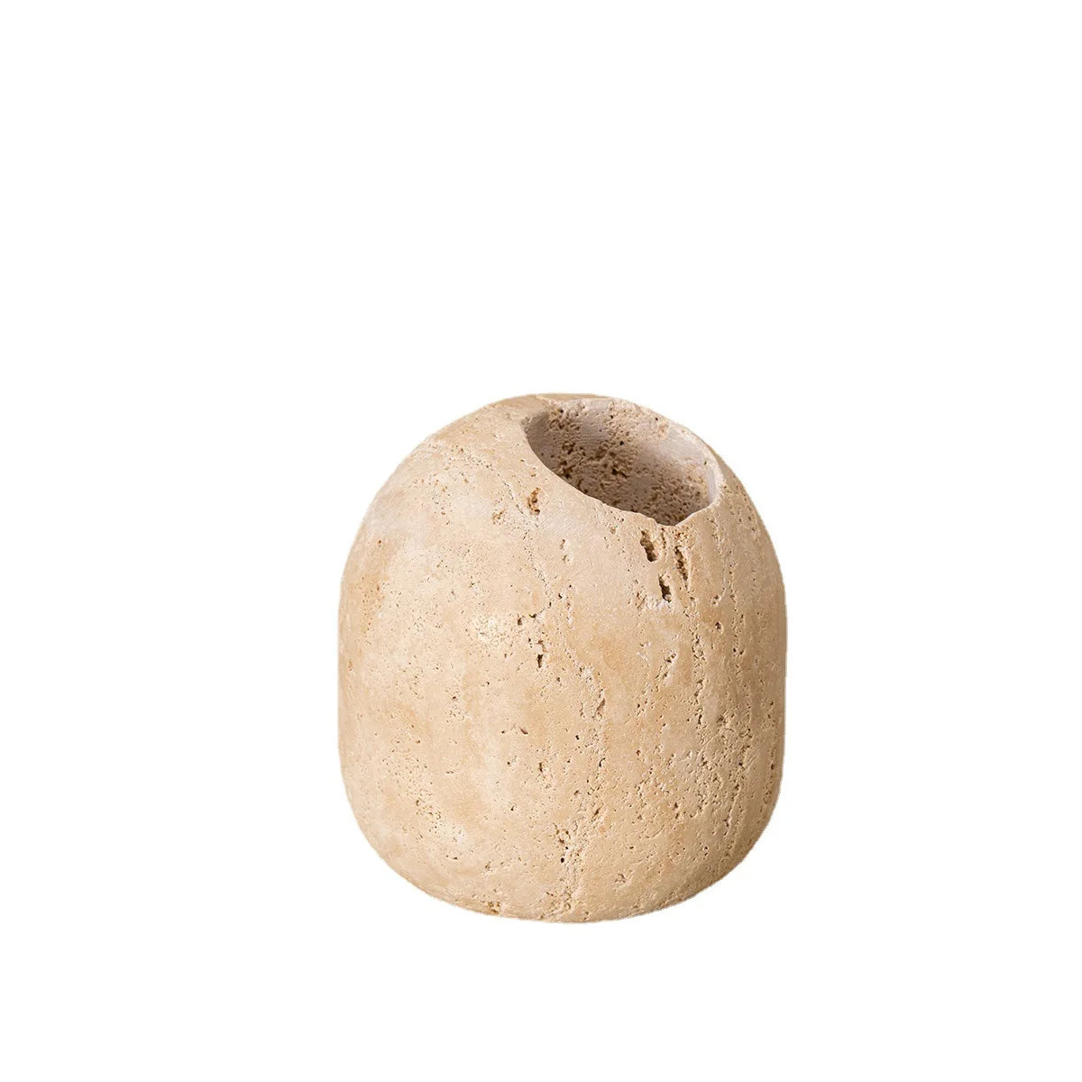 Afralia™ Beige Travertine Match Holder - Vintage Marble Toothpick Holder & Home Decor