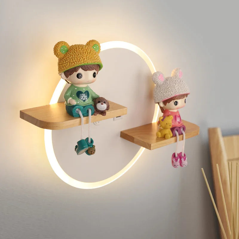 Afralia™ Unicorn Kids LED Wall Lamp - Nordic Cartoon Room Decor & Bedside Light