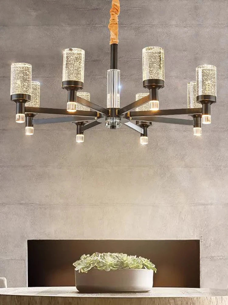 Afralia™ Bubble Crystal Chandelier for Luxurious Living Room Decor