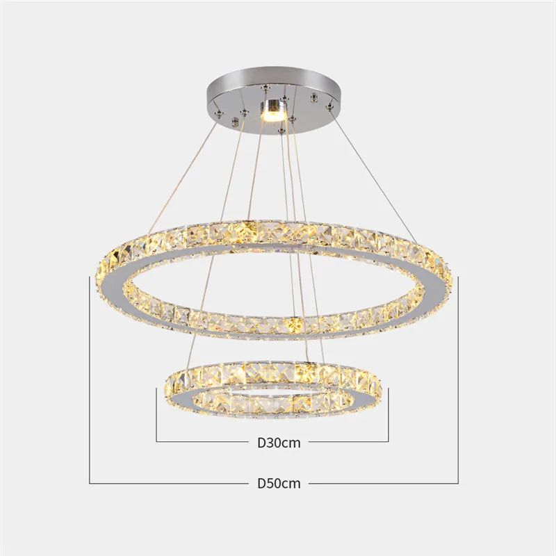 Afralia™ Crystal Chandelier: Luxury LED Pendant Lighting for Living & Dining Room
