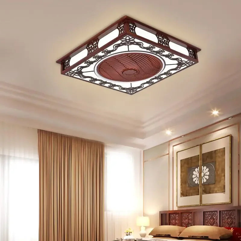 Afralia™ Integrated Invisible Ceiling Fan Lamp Chandelier for Living Room, Dining Room, Bedroom