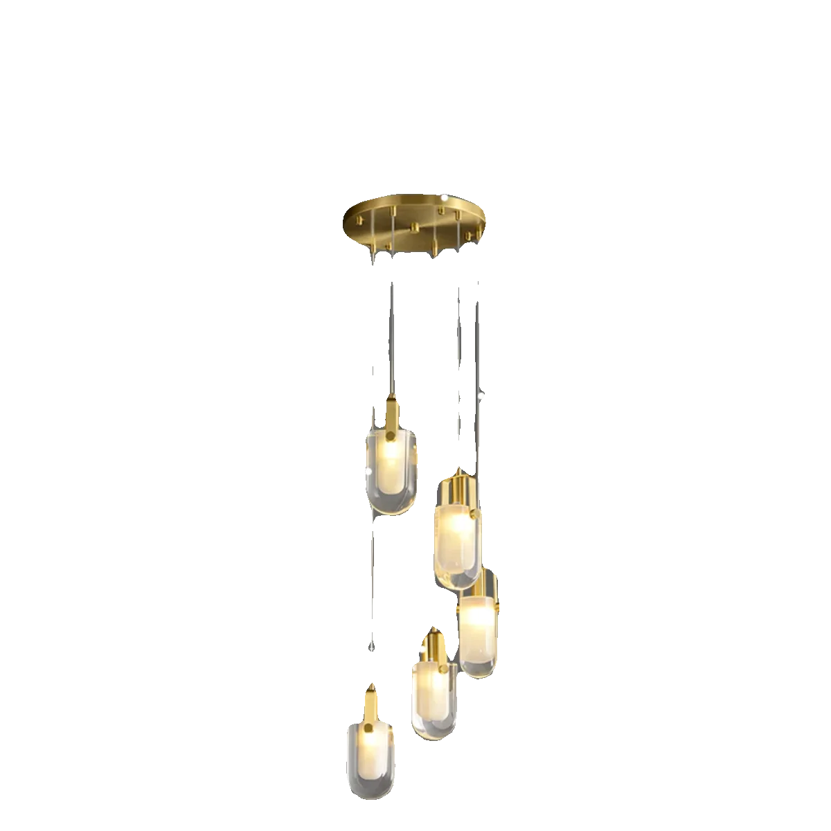 Afralia™ Crystal Loft Chandelier for Staircase, Living Room, and Apartment Luxe Lighting