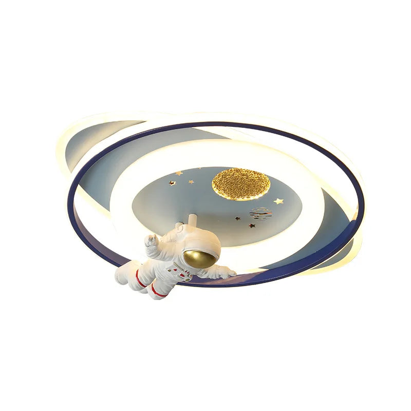 Afralia™ Astronaut Kids Bedroom Ceiling Light - Modern Boys Girls Room Lighting Fixtures