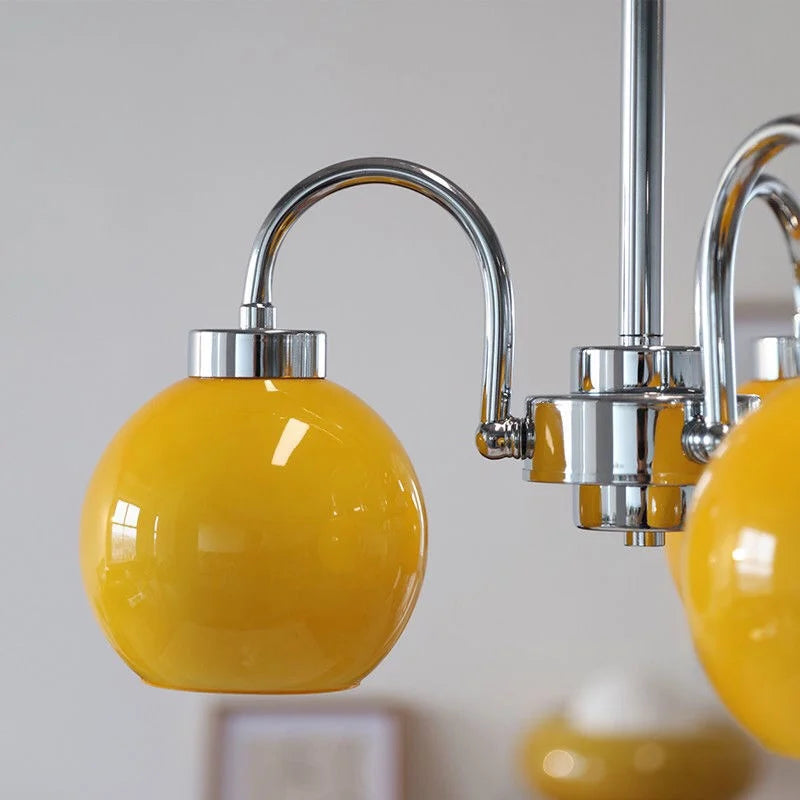 Afralia™ Retro Glass Pendant Chandelier for Living Room, Bedroom, Hotel