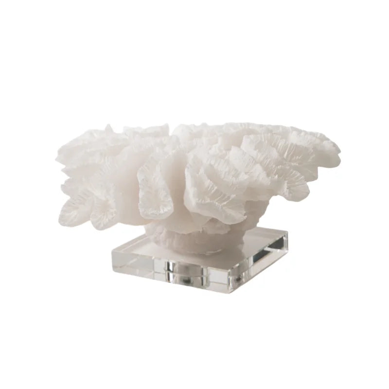 Afralia™ Coral Tree Resin Handicrafts with Crystal Base for Home Decor