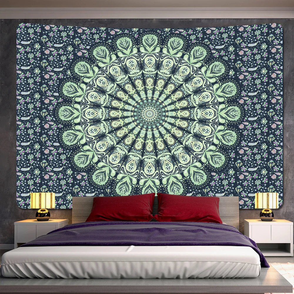 Afralia™ Urban Landscape Sun Room Decoration - Psychedelic Bedroom Wall Art