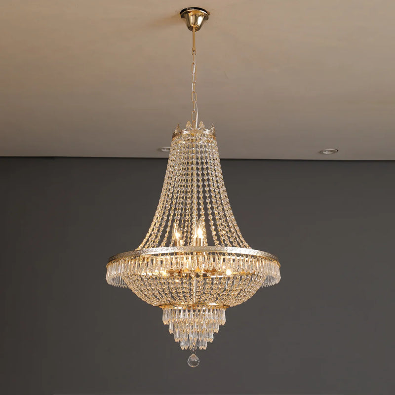 Afralia™ Crystal Chandelier: Elegant LED Pendant for Luxury Living Spaces