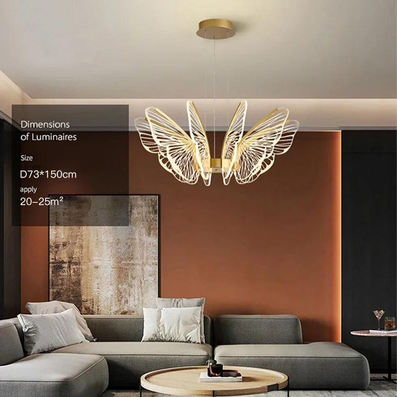 Afralia™ LED Butterfly Chandeliers: Modern Lighting Fixtures for Home Decor