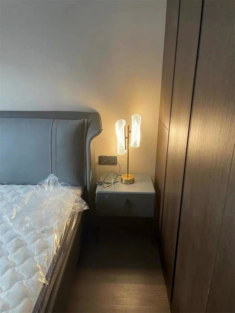 Afralia™ LED Floor Lamp Minimalist Living Room Bedroom Standing Light Decor Virtual Fixture Acrylic Floor Lights