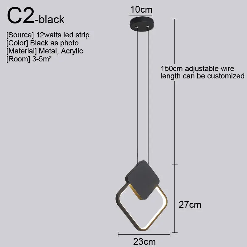 Afralia™ Nordic LED Pendant Light Fixture for Indoor Lighting in Living Room, Kitchen, Dining