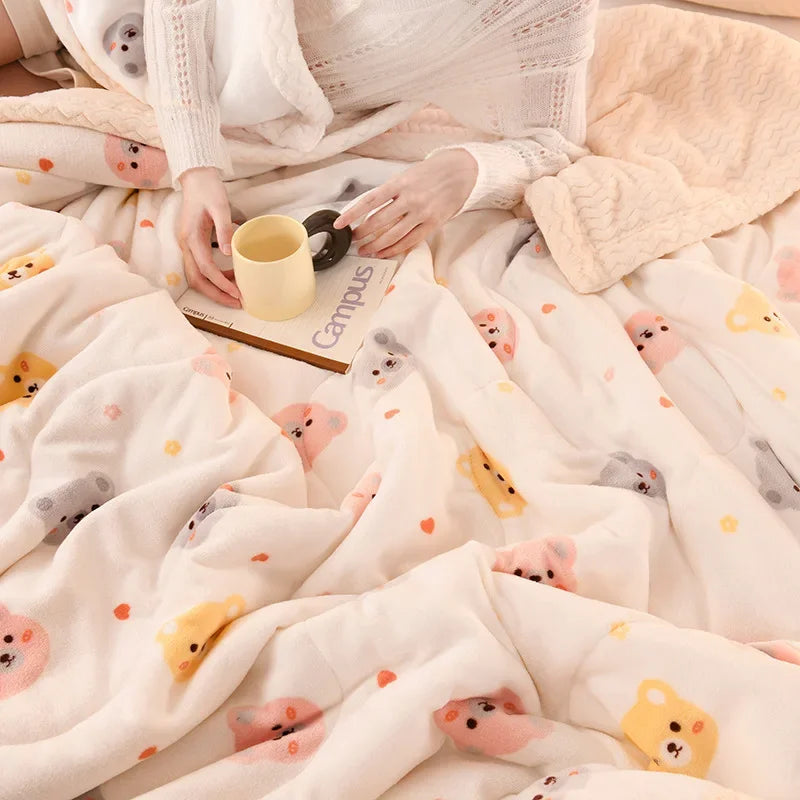 Afralia™ Beibei Velvet Warmth Blanket | Soft & Cozy Winter Bed Blanket