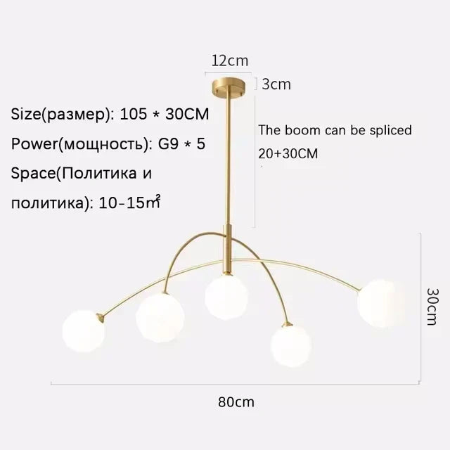 Afralia™ Nordic Pendant Light Chandelier Suspended Milky Glass Designer Ceiling Lamp.