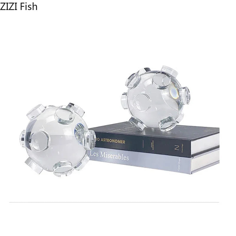 Afralia™ Virus Cell Model Crystal Ball Sculpture Room Decor