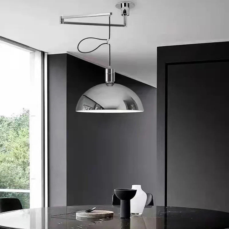 Afralia™ Metal Folding Telescoping Pendant Lights, Rotatable, E27 Lighting for Home Decor