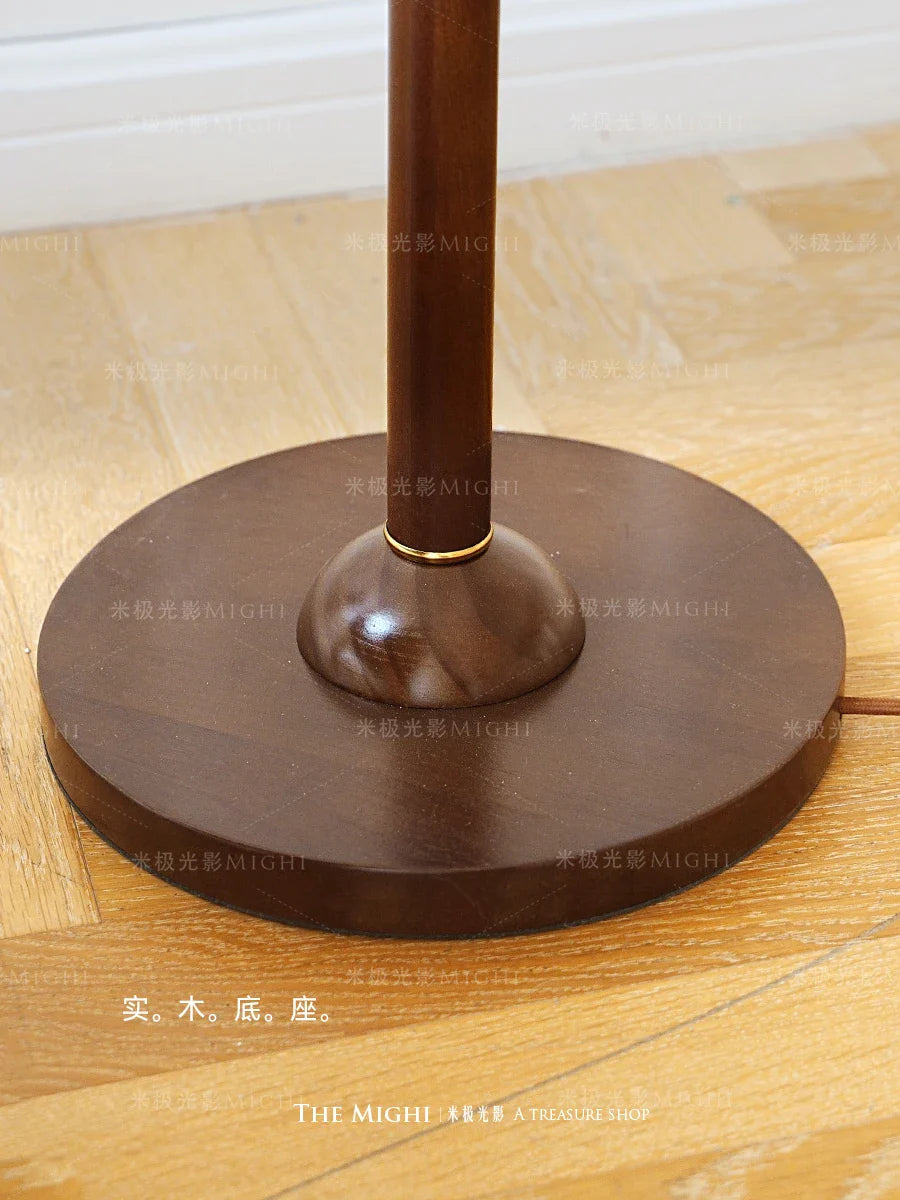 Afralia™ Vintage Solid Wood Floor Lamp for Retro Bedroom and Nanyang Living Room