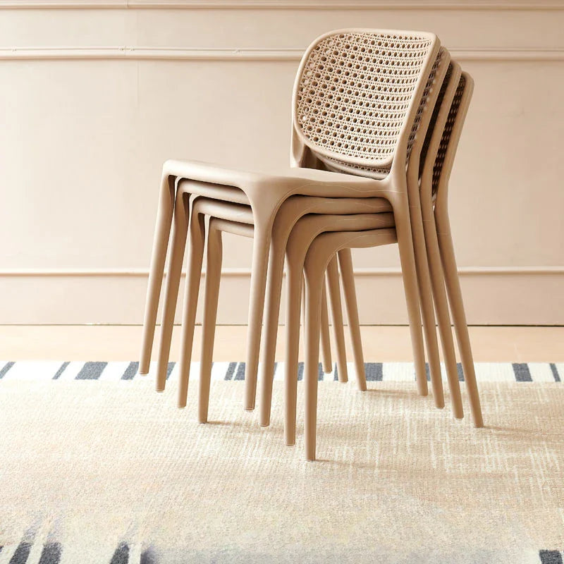 Afralia™ Stackable Dining Chairs with Backrest and Armrests