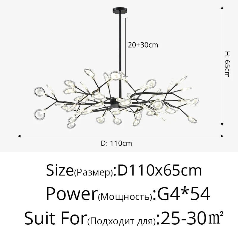 Afralia™ Modern LED Chandelier - Luxurious Nordic Firefly Lamp for Home Indoor Lighting