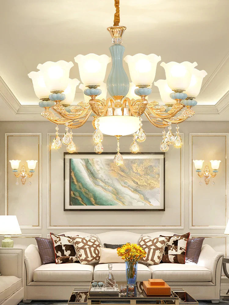 Afralia™ Luxe European Chandelier for Living Room, Bedroom, Dining Hall - Modern, Elegant Design