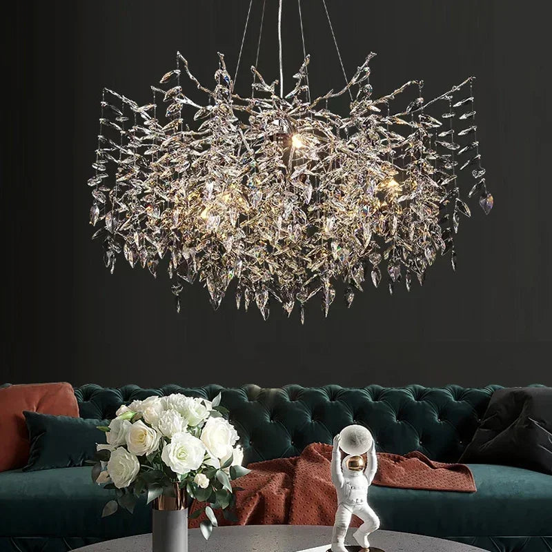 Afralia™ LED Crystal Chandeliers: Modern Luxury Dining Room Pendant Lighting Fixtures