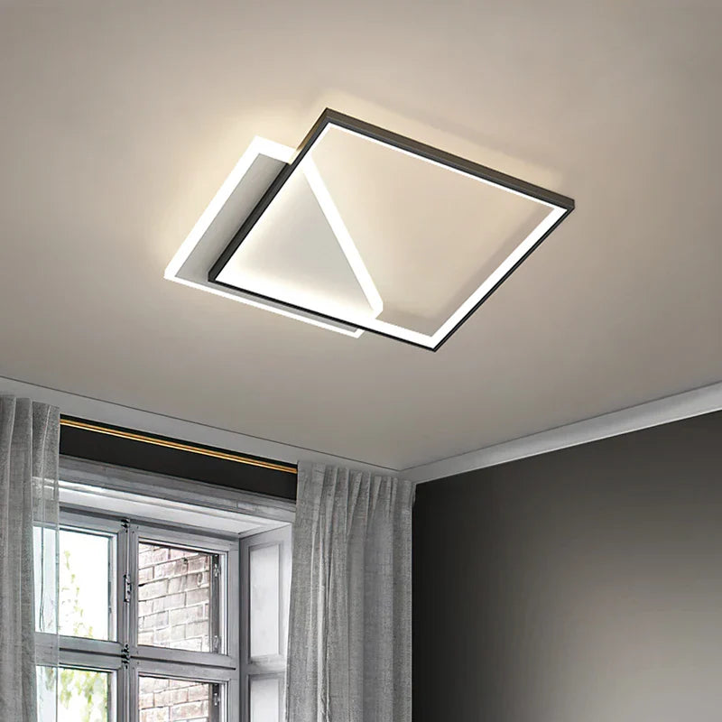 Afralia™ Square LED Ceiling Lamp for Modern Interior Lighting