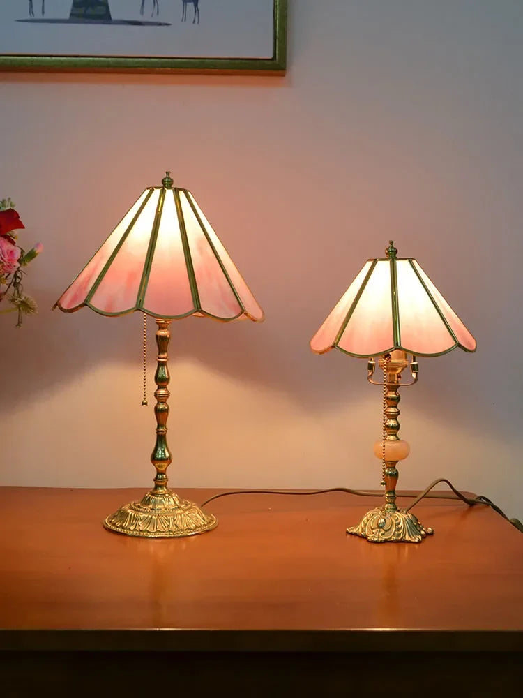 Afralia™ Brass Desk Lamp - French Retro Minimalist Light Luxury Bedroom Nostalgia