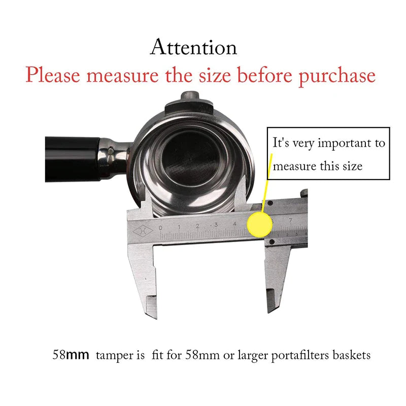 Afralia™ Stainless Steel Espresso Coffee Tamper, Flat & Ripple Base, 51/53/58mm Portafilter Accessories