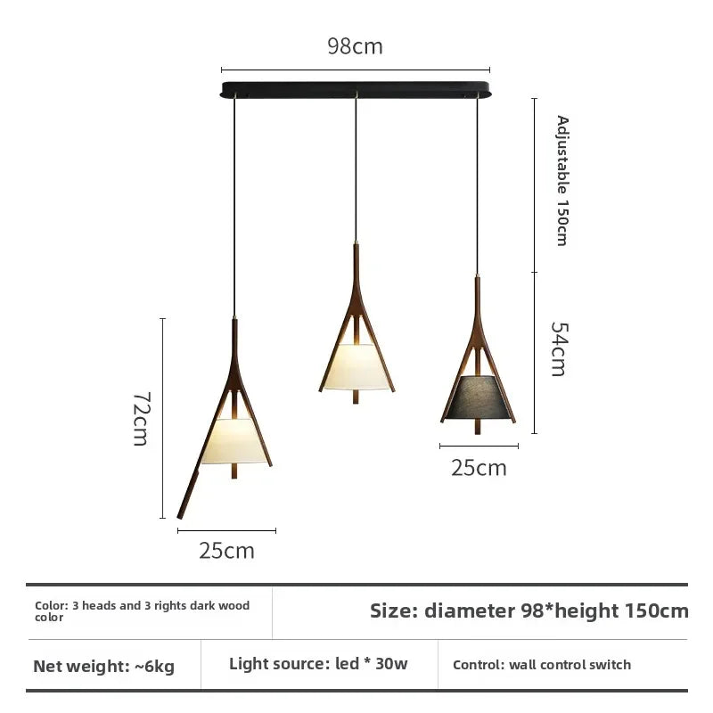 Afralia™ Wooden Chinese Chandelier for Tea Room, Study, and Restaurant Decor Lighting