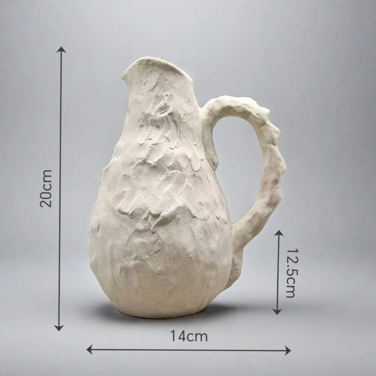 Afralia™ Handmade Irregular Grain Ceramic Vase for Home Floral Arrangements