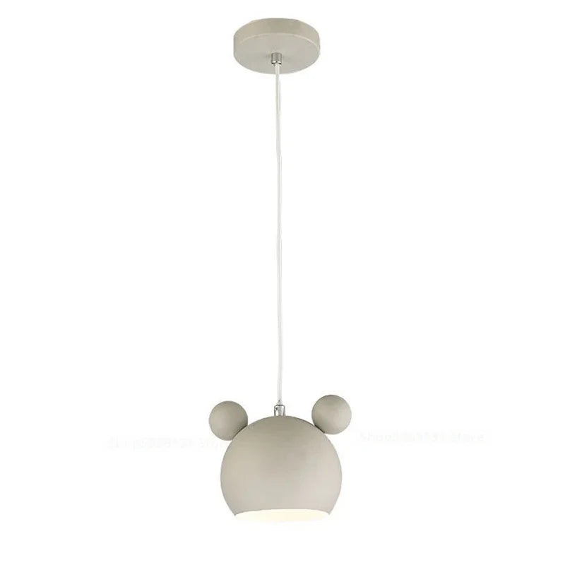 Afralia™ Nordic Mickey LED Pendant Light for Kids & Living Room - Modern E27 Fixture