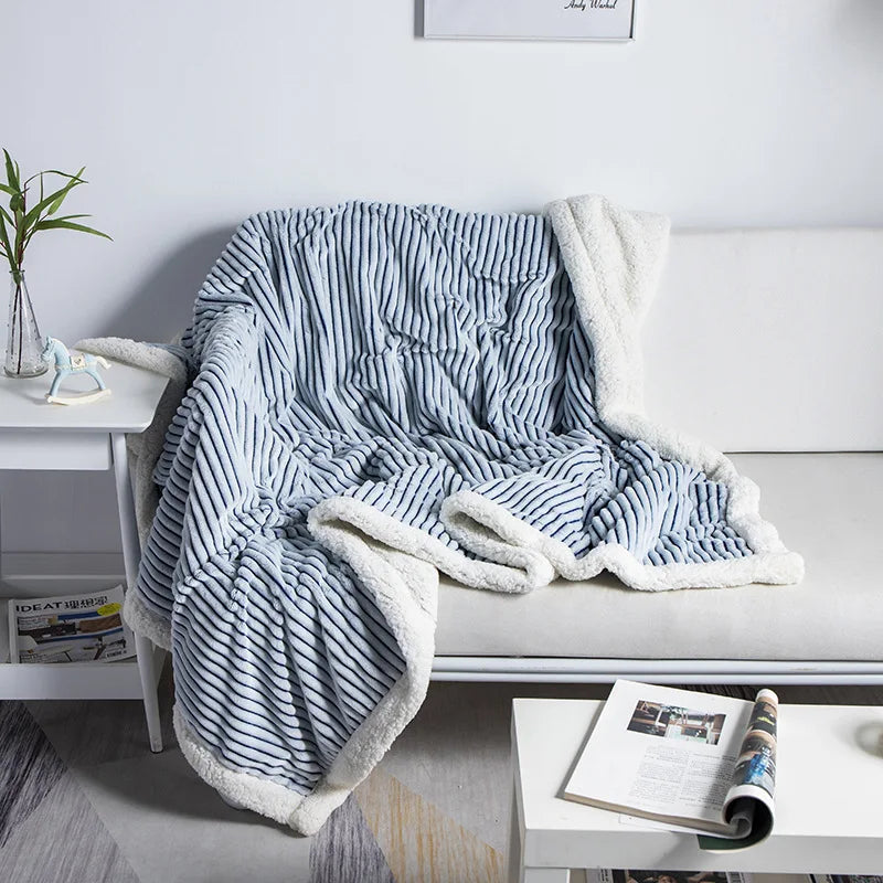 Afralia™ Cozy Nordic Wool Throw Blanket: Soft & Stylish for Office, Sofa, or Shawl
