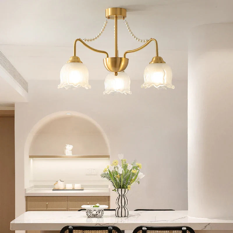 Afralia™ Copper Living Room Chandelier, Luxury & Modern Lighting for Home Restaurants