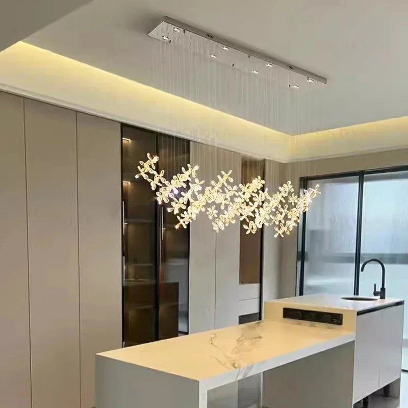 Afralia™ Flower Crystal LED Chandelier - Large Modern Luxury Decorative Lighting