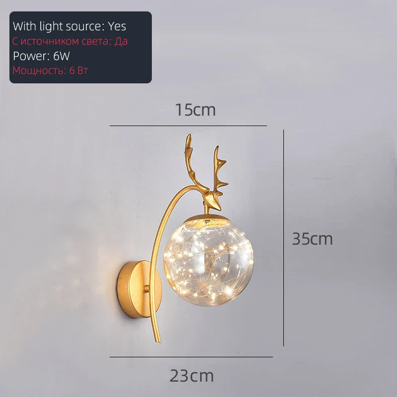 Afralia™ LED Glass Bulb Pendant Light: Modern Round Design, Gold/Black, Gypsophila String