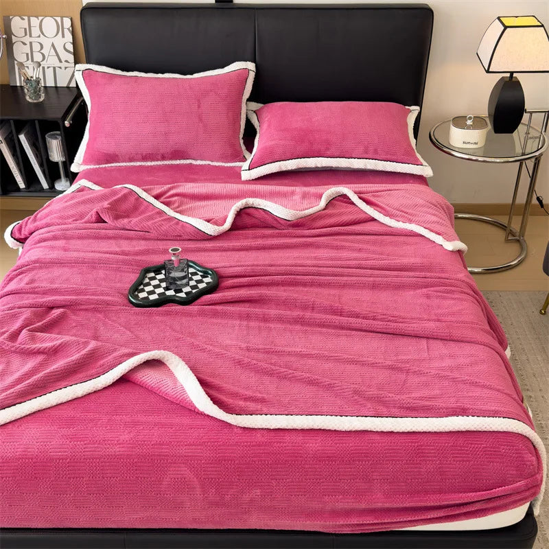 Afralia™ Carved Velvet Blanket: Soft, Warm Sofa Throw for Autumn & Winter