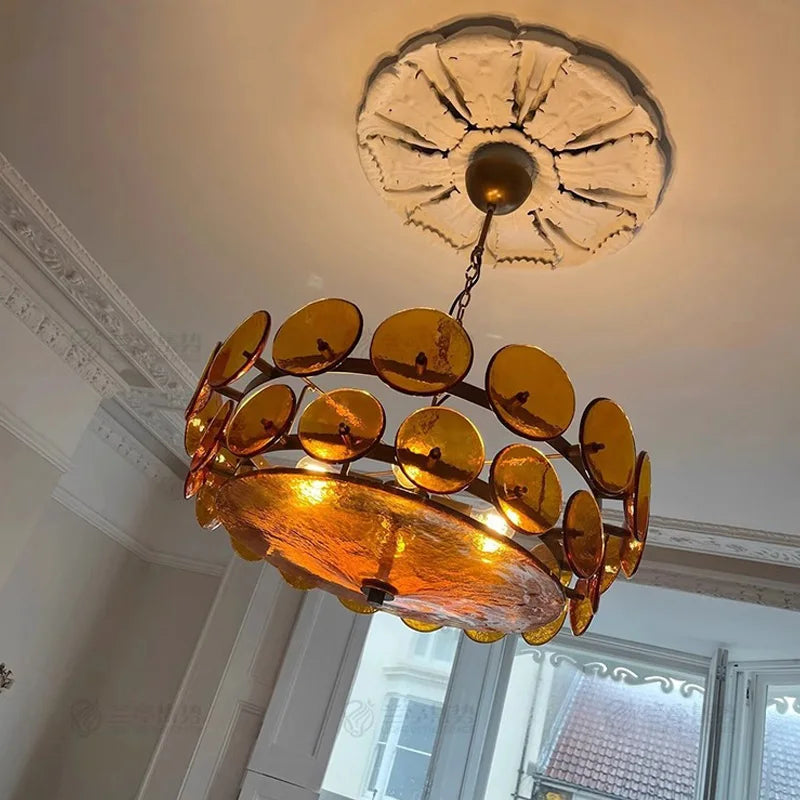 Afralia™ Glass Chandelier Pendant Lights for Luxury Living Rooms