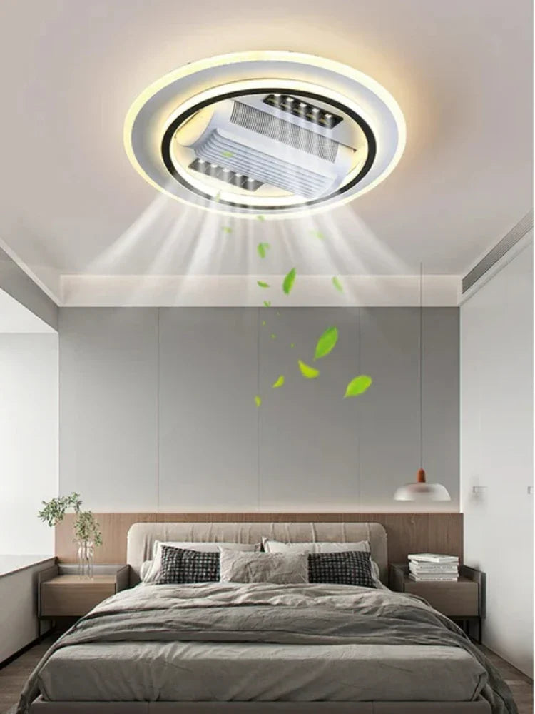 Afralia™ Bladeless LED Ceiling Fan Light: Modern Invisible Fan Lamp for Bedroom & Living Room
