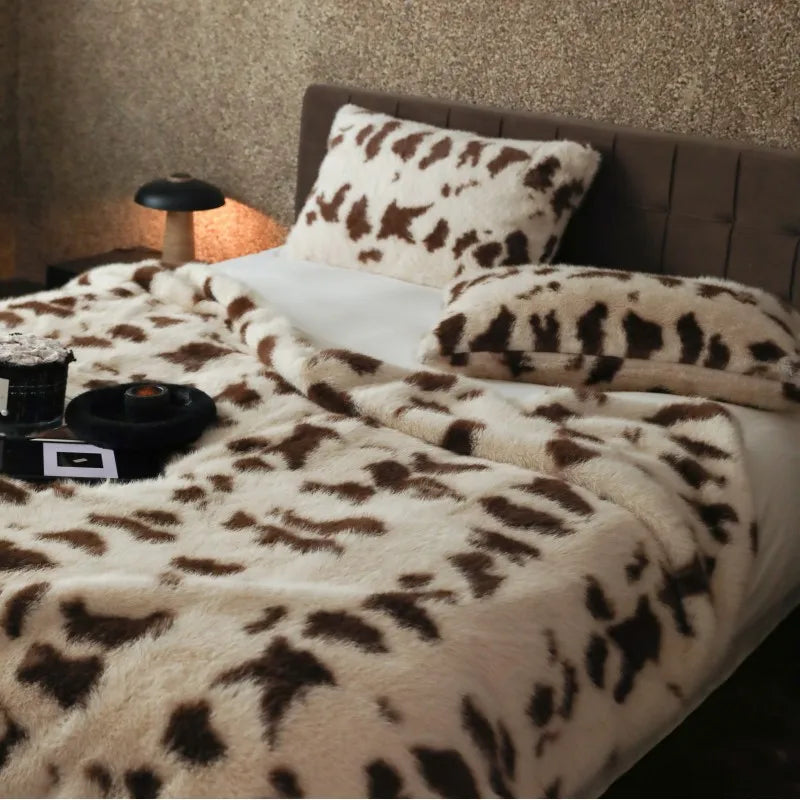 Afralia™ Nordic Fox Fur Imitation Blanket: Luxury Winter Bed Sofa Throw